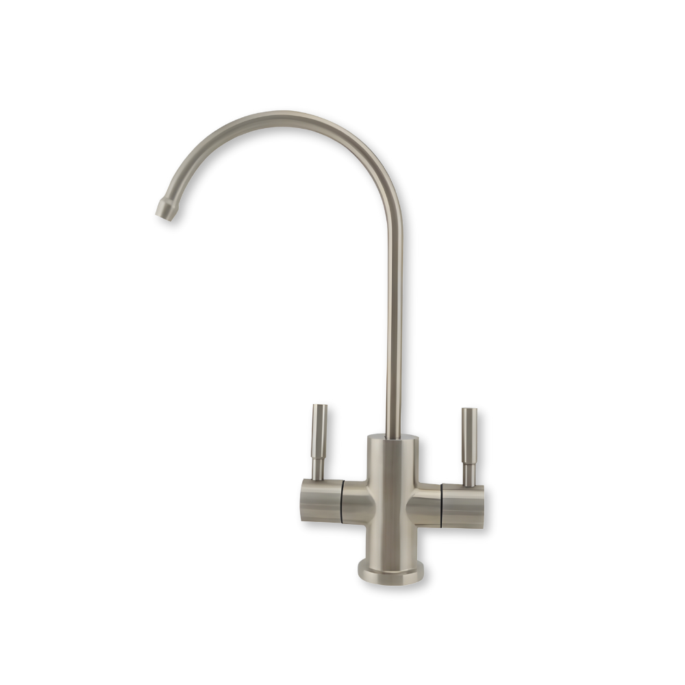 Dual Source Tap Gooseneck - Brushed Stainless