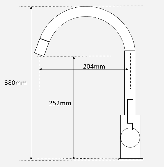 Integrated Tap Gooseneck - Chrome