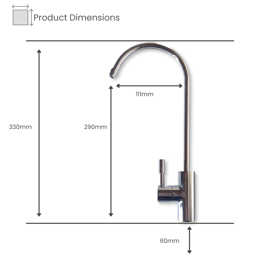 Single Source Tap Gooseneck - Chrome